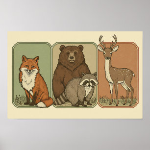 Woodland Animals - Forest Crew  Poster