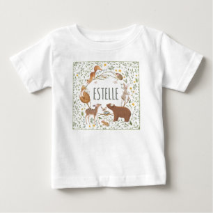 Woodland Animals Forest Friends Baby Shower T-Shirt