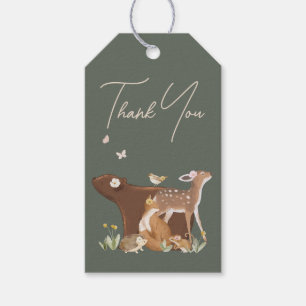 Woodland Animals Forest Friends Baby Shower Thank Gift Tags