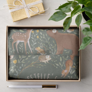 Woodland Animals Forest Friends Baby Shower Tissue Paper