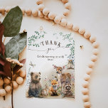 Woodland animals forest greenery Baby Shower  Thank You Card<br><div class="desc">Woodland animals forest greenery Baby Shower</div>