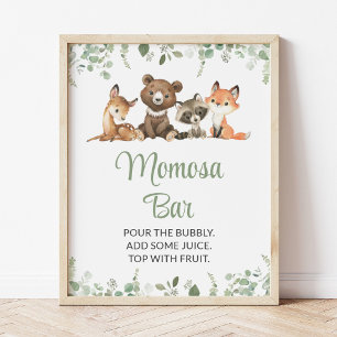 Woodland Animals, Forest, Wild One, Momosa Bar Poster