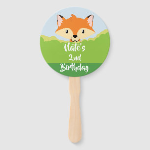 Woodland Animals Fox Hand Fan