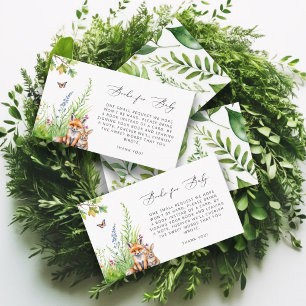 Woodland Animals Fox Rabbit Books For Baby Enclosure Card