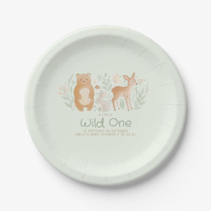 Woodland Animals Gender Neutral Baby Shower  Paper Plate