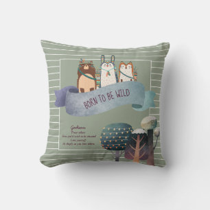 Woodland Animals GODSON Baptism Holy Communion Cushion