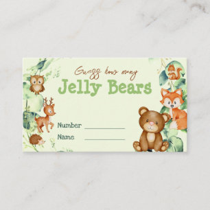 Woodland Animals Greenery Eucalyptus Baby Game  Business Card