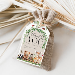 Woodland Animals Greenery Mushroom Baby Shower Gift Tags