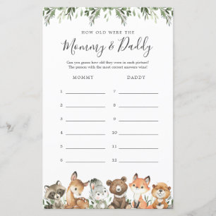 Woodland Animals How Old Were The Mummy and Daddy