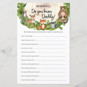 Woodland animals How Well Do You Know Daddy