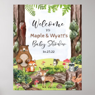 Woodland Animals in Forest Sign