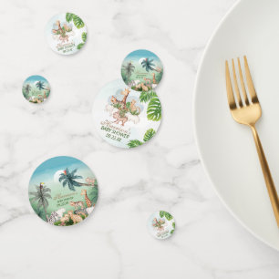 Woodland Animals Jungle Greenery Baby Shower Confetti