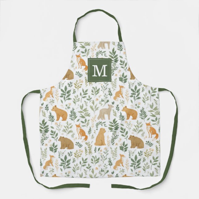 Woodland Animals Kitchen Apron (Front)