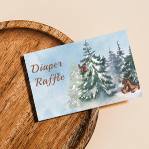 Woodland Animals Landscape Adventure Baby Shower Business Card