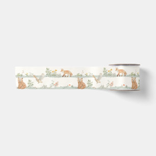 Woodland Animals minimal soft wild nature nursery Satin Ribbon