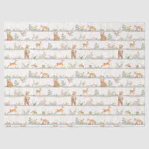 Woodland Animals minimal soft wild nature nursery Tissue Paper