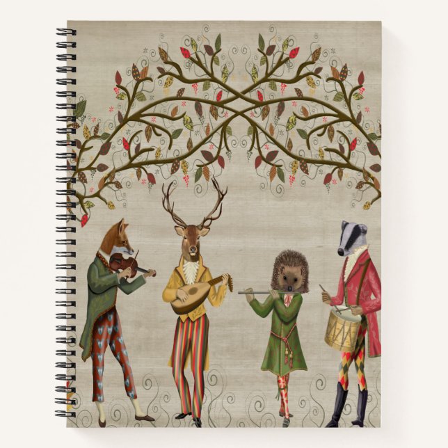 Woodland Animals Minstrel Group Notebook (Front)
