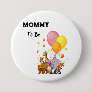 Woodland Animals Mummy to Be 7.5 Cm Round Badge
