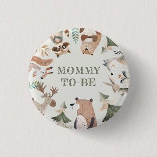 Woodland animals Mummy to be Baby shower 3 Cm Round Badge