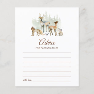 Woodland Animals Parents-to-be Advice Card
