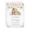Woodland Animals Pink Floral Girl Baby Shower