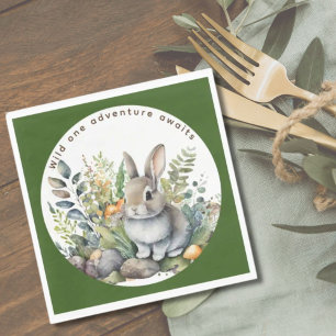 Woodland Animals Rabbit Partyware Decor Dining Napkin