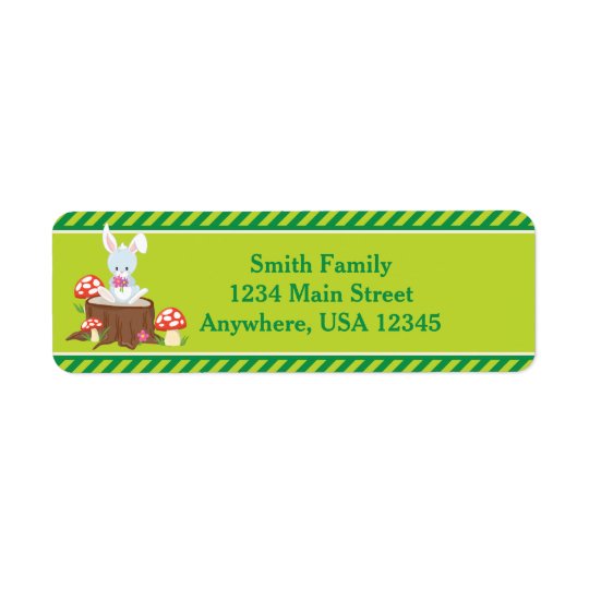 Woodland Animals Rabbit | Personalised Return Address Label
