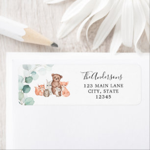 Woodland Animals Return Address Label