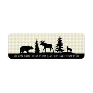 Woodland Animals Return Address Labels