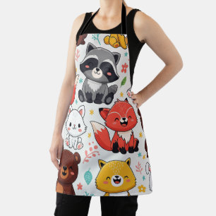 Woodland Animals Seamless Apron