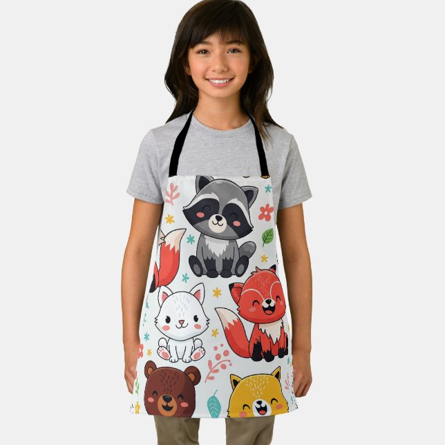 Woodland Animals Seamless  Apron (Insitu)