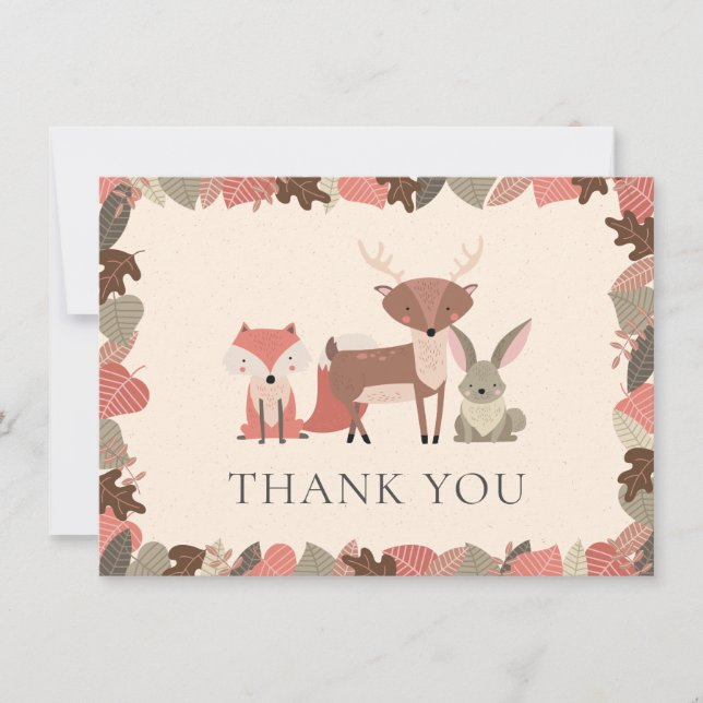 Woodland Animals Thank You (Front)