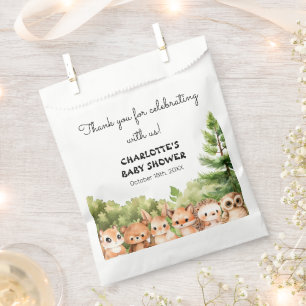 Woodland Animals Thank you Baby Shower Favour Bag