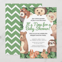 Woodland Animals (/w bear and sloth) Baby Shower