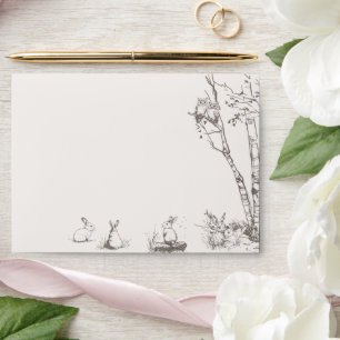 Woodland Animals Whimsical Winter Baby Shower Envelope
