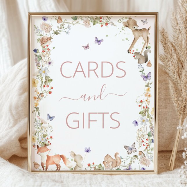 Woodland Animals Wildflower Cards and Gifts Sign (Creator Uploaded)