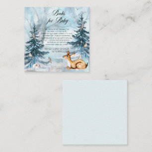 Woodland Animals Winter Baby Shower Book Request Enclosure Card