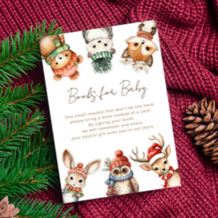 Woodland animals Winter Christmas books for baby Enclosure Card