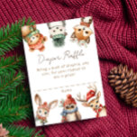 Woodland animals Winter Christmas diaper raffle Enclosure Card<br><div class="desc">For more advanced customisation of this design,  simply select the "Edit using Design Tool" button above!</div>