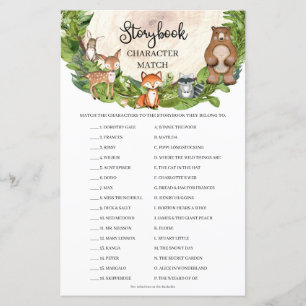 Woodland animals wooden Storybook Character Match