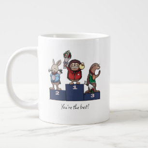 Woodland Animals You're the best! Gift Podium Art Large Coffee Mug