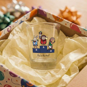 Woodland Animals You're the best! Gift Podium Art Shot Glass
