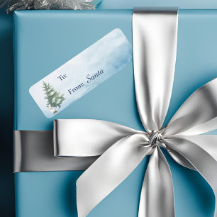 Woodland Arctic Hare Christmas Gift Label Return Address Label