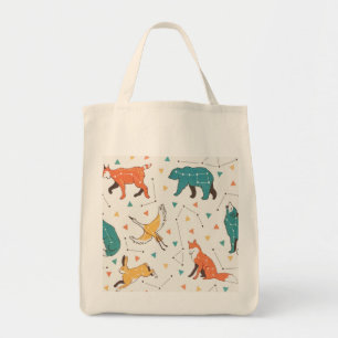 Woodland Astrological Constellation Animal Stars Tote Bag