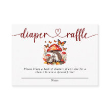 Woodland Autumn Hedgehog Baby Shower Diaper Raffle