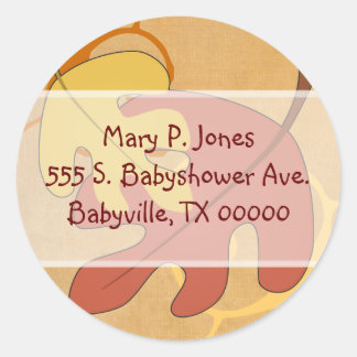 Woodland Autumn Leaves Address Label Stickers