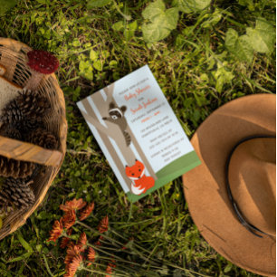 Woodland Babies Baby Shower Invitation