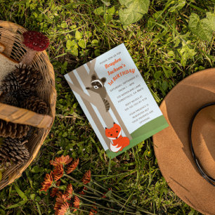 Woodland Babies Birthday Invitation