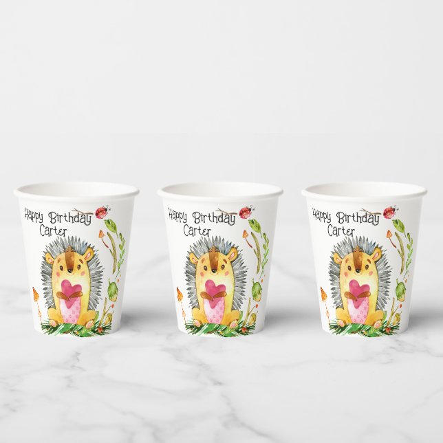 Woodland Baby Birthday Paper Cups (Multi)
