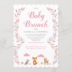 Woodland Baby Brunch Invitation
